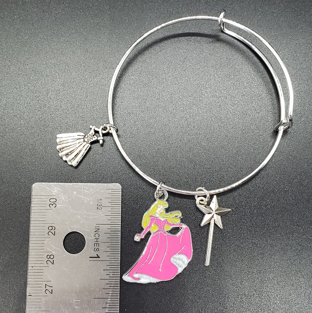 Sleeping Beauty Disney Insipred Bangle Bracelet - Picture 3 of 5